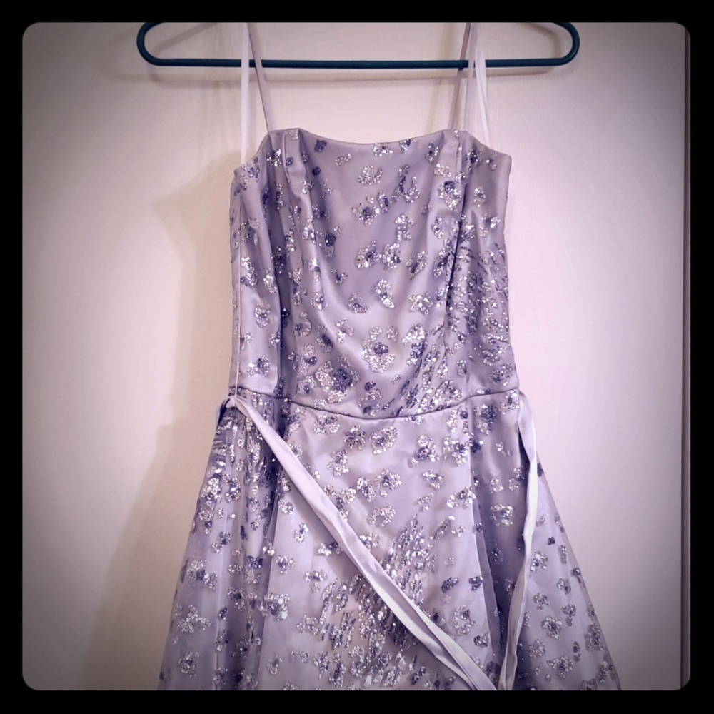 Silver prom dress